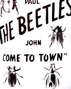 The Beatles Tour Poster - Men's T-Shirt - Round Neck (White - 50s Style Cut)