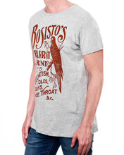 Bosisto's Parrot Print (Rust) Round Neck T-Shirt (Grey Heather)