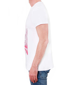 NY UFO Print - Men's T-Shirt - Round Neck (White)