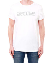 Sounds Print - Men's T-Shirt - Round Collar (White)