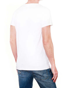 Plain Men's T-Shirt - Round Collar (White)