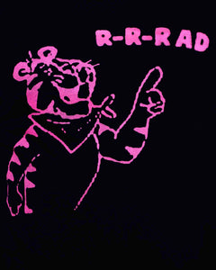 RAD Pink - Men's T-Shirt - Round Collar (50's Cut) Black