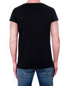 RAD Pink - Men's T-Shirt - Round Collar (50's Cut) Black